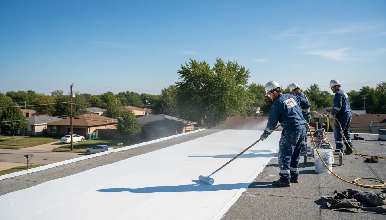 Commercial roof coating in Bradford, RI near me